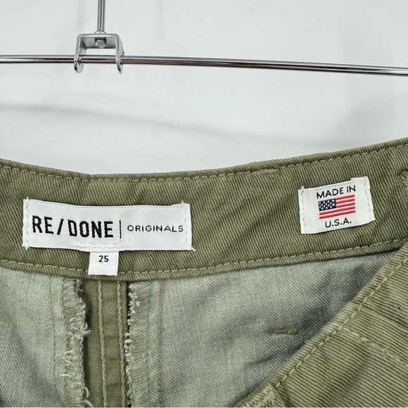 Re/Done Miltary Fatigue Surplus Army Green High Waisted Cargo Pants Size 25 - Picture 8 of 13